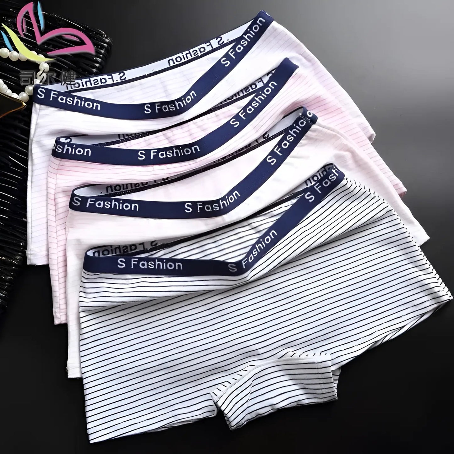 Boxers rayés pour femmes