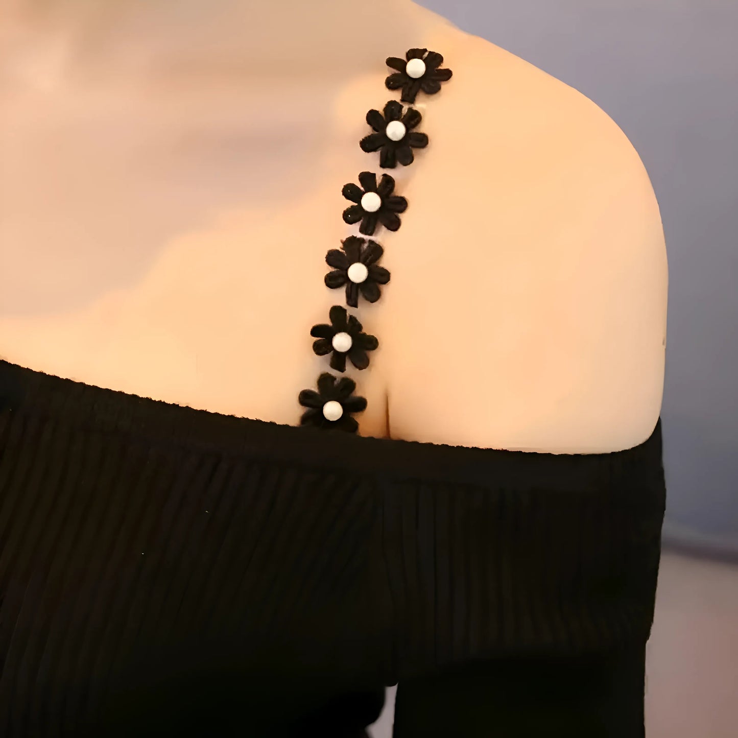Bretelles de soutien-gorge à imprimé floral