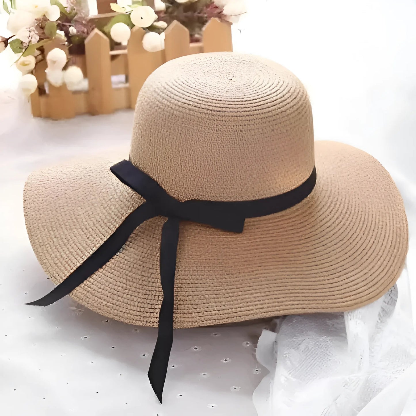 Chapeau de plage avec nœud