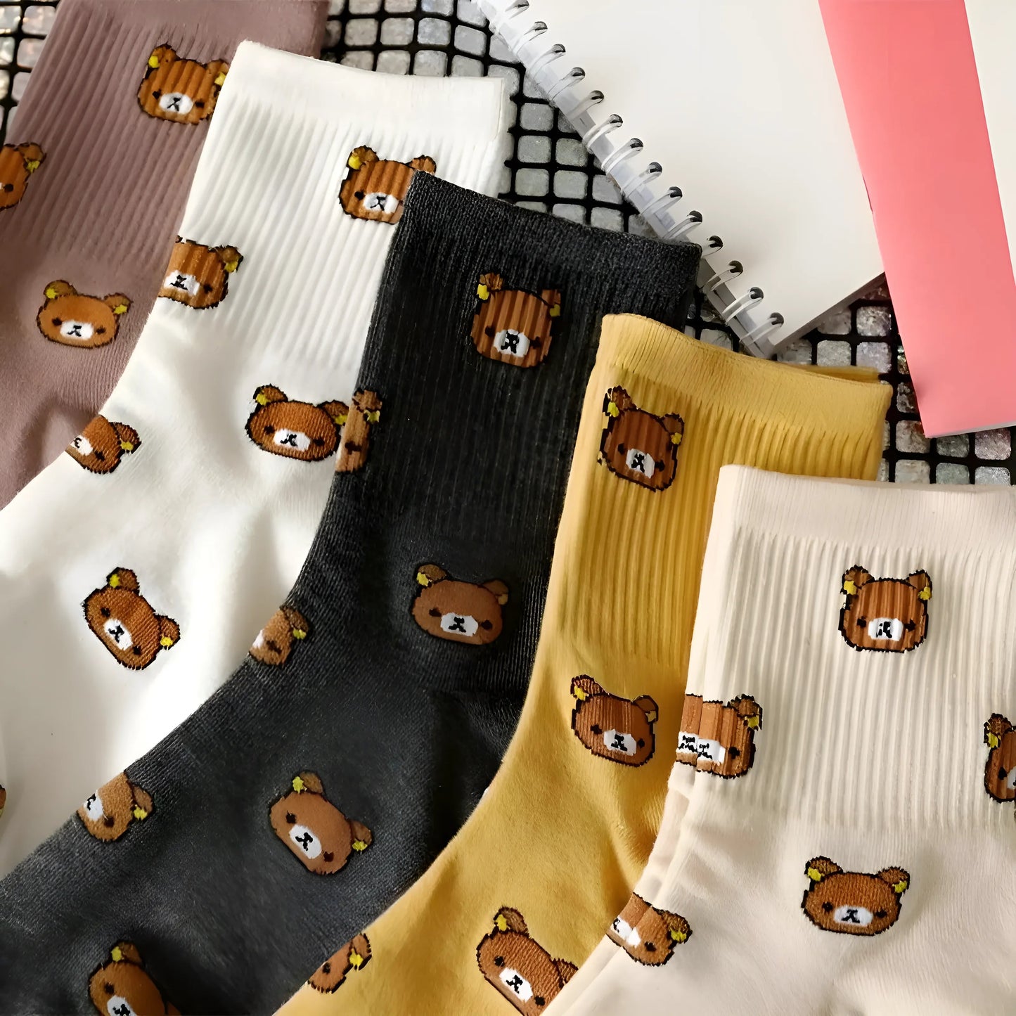 Chaussettes de cheville avec design d'ours