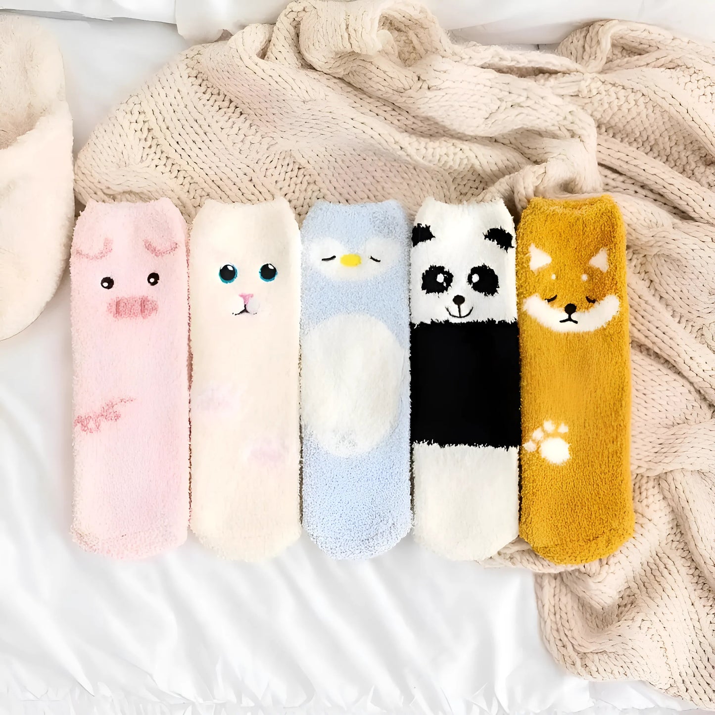 Chaussettes funky sur le thème des animaux