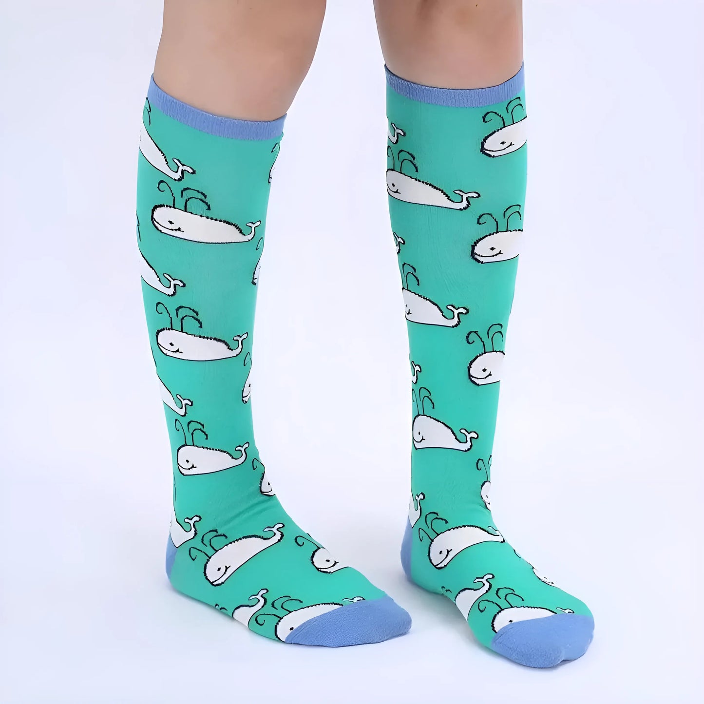 Chaussettes longues à motifs colorés