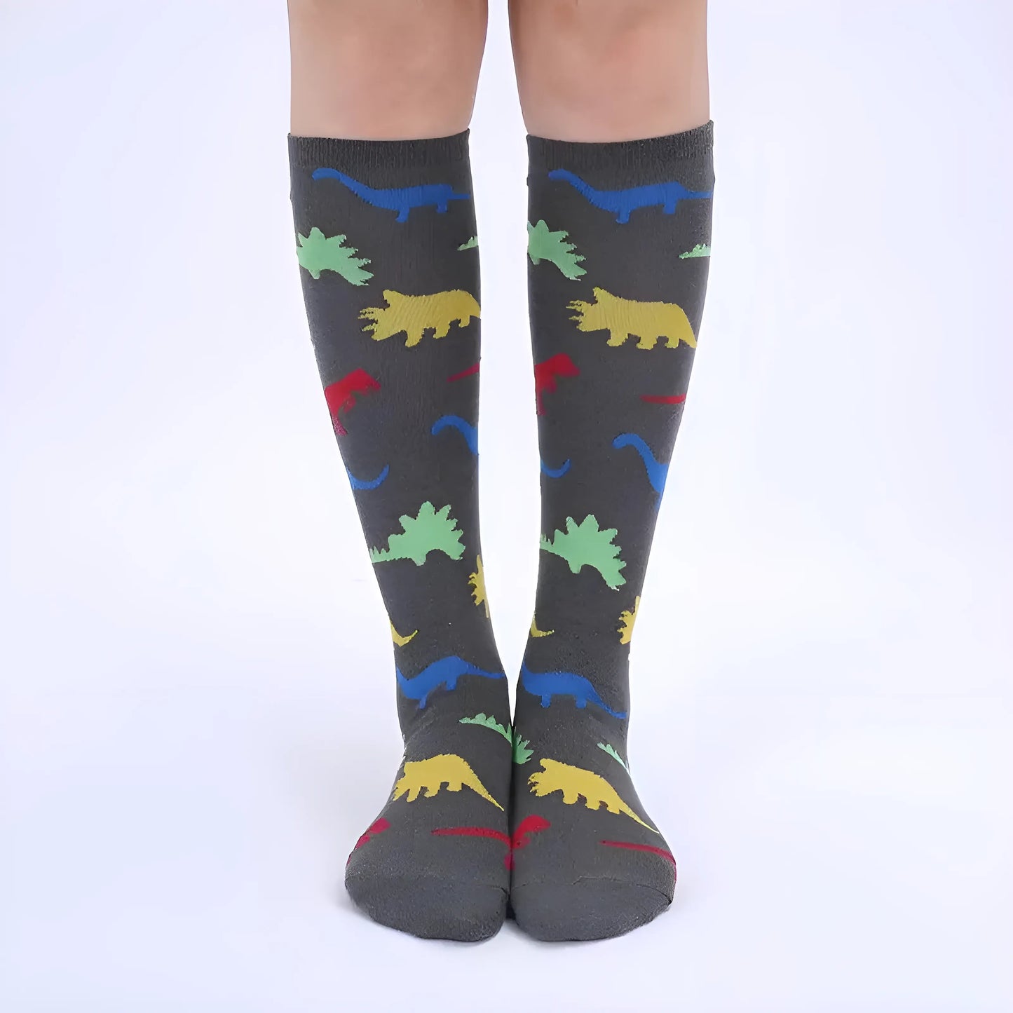 Chaussettes longues à motifs colorés