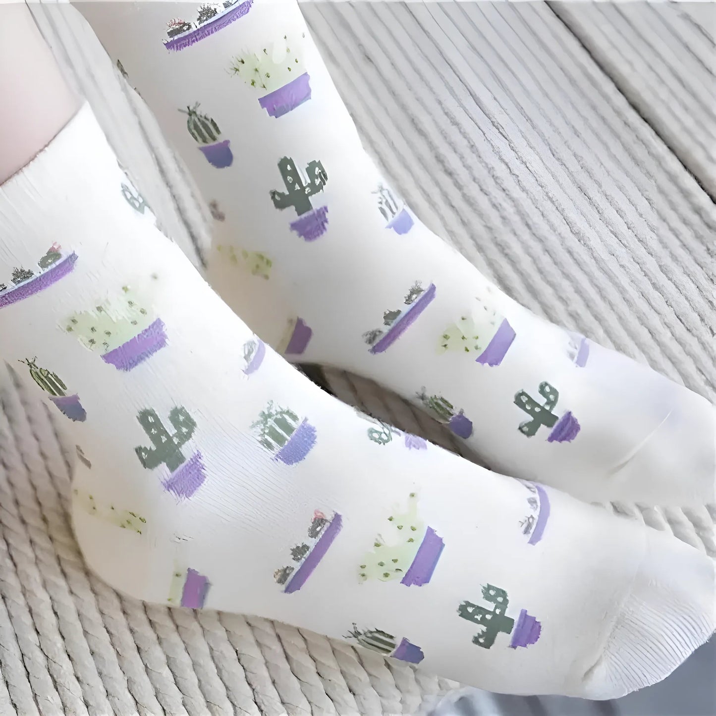 Chaussettes longues en cactus