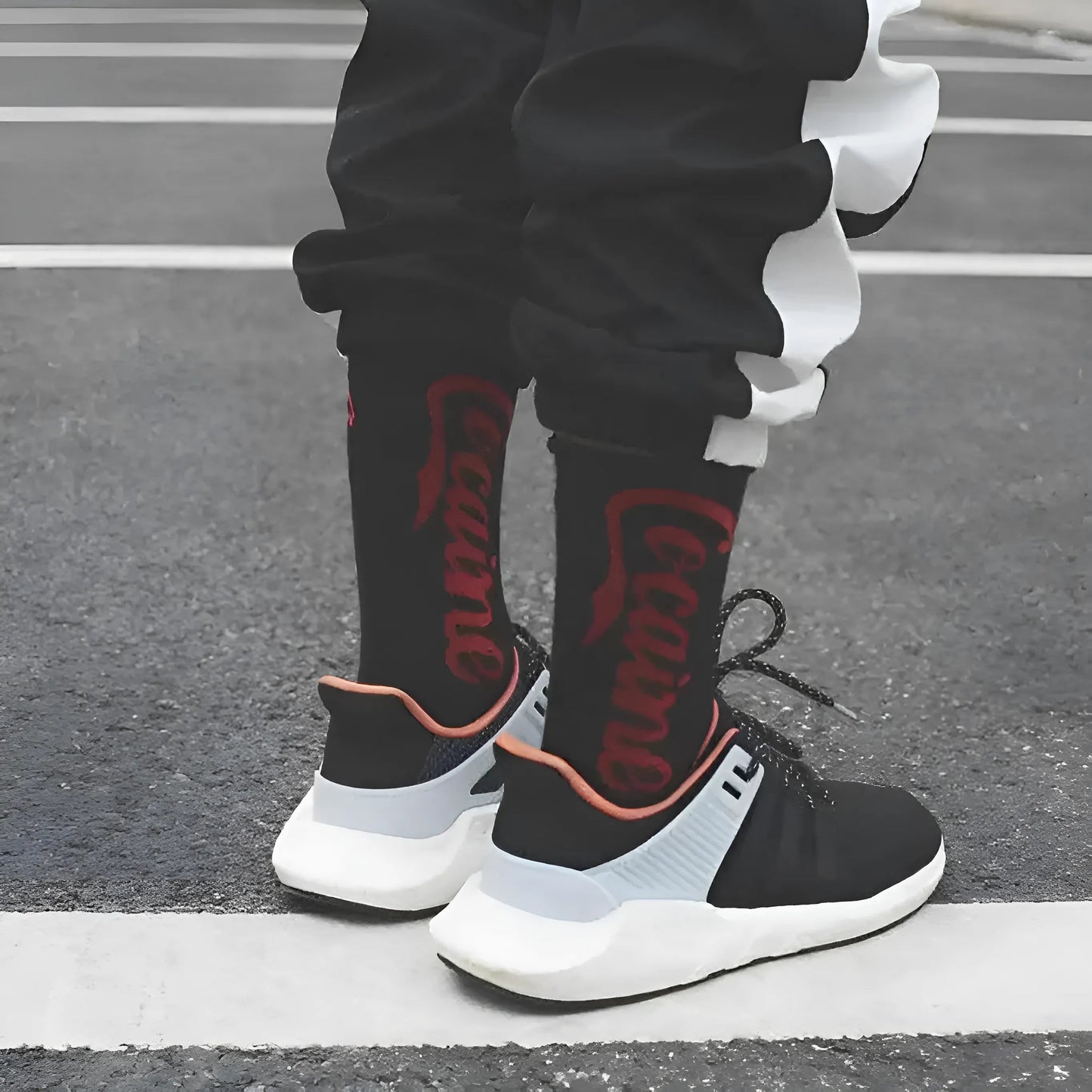 Chaussettes longues pour hommes avec imprimé 'Cocaine'