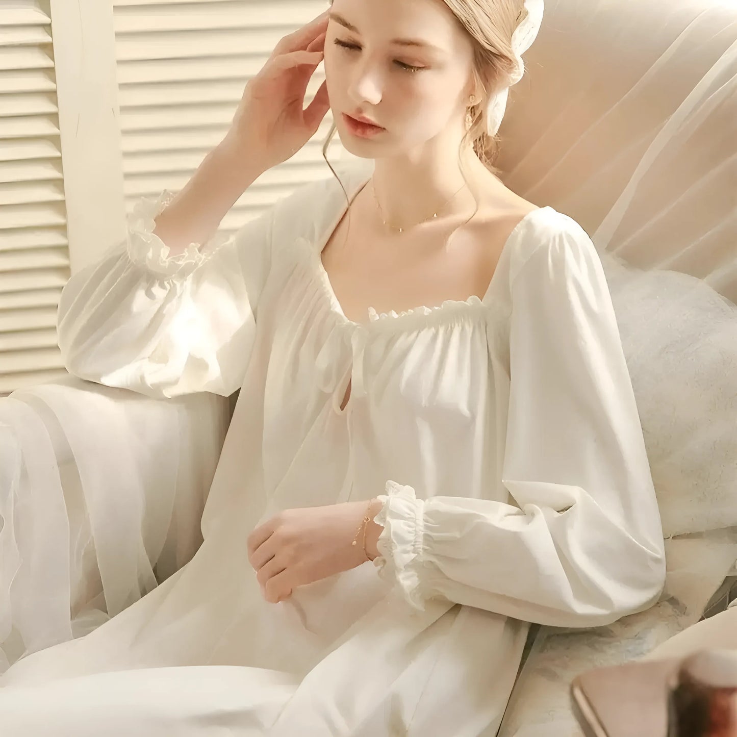 Chemise de nuit à manches longues