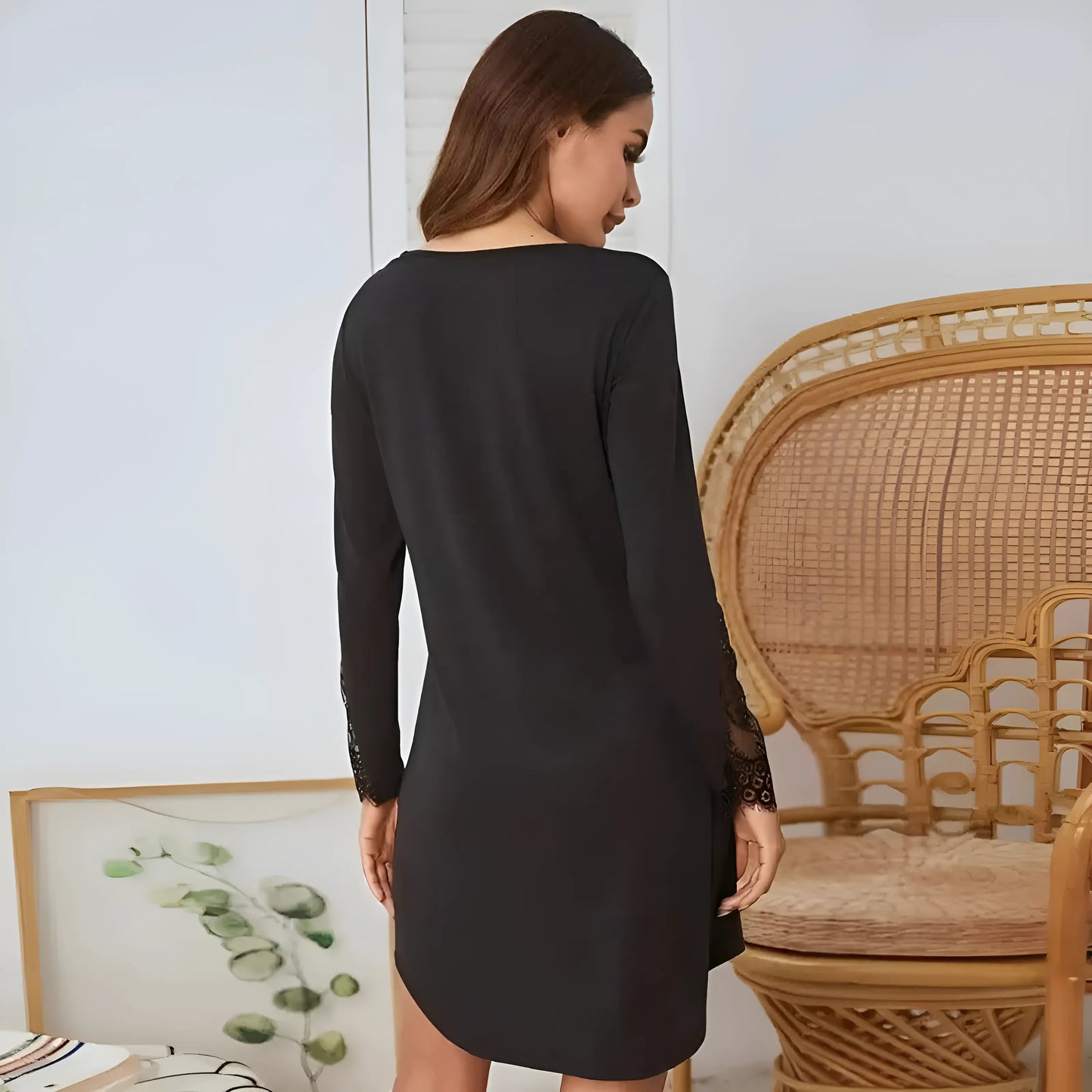 Chemise de nuit à manches longues