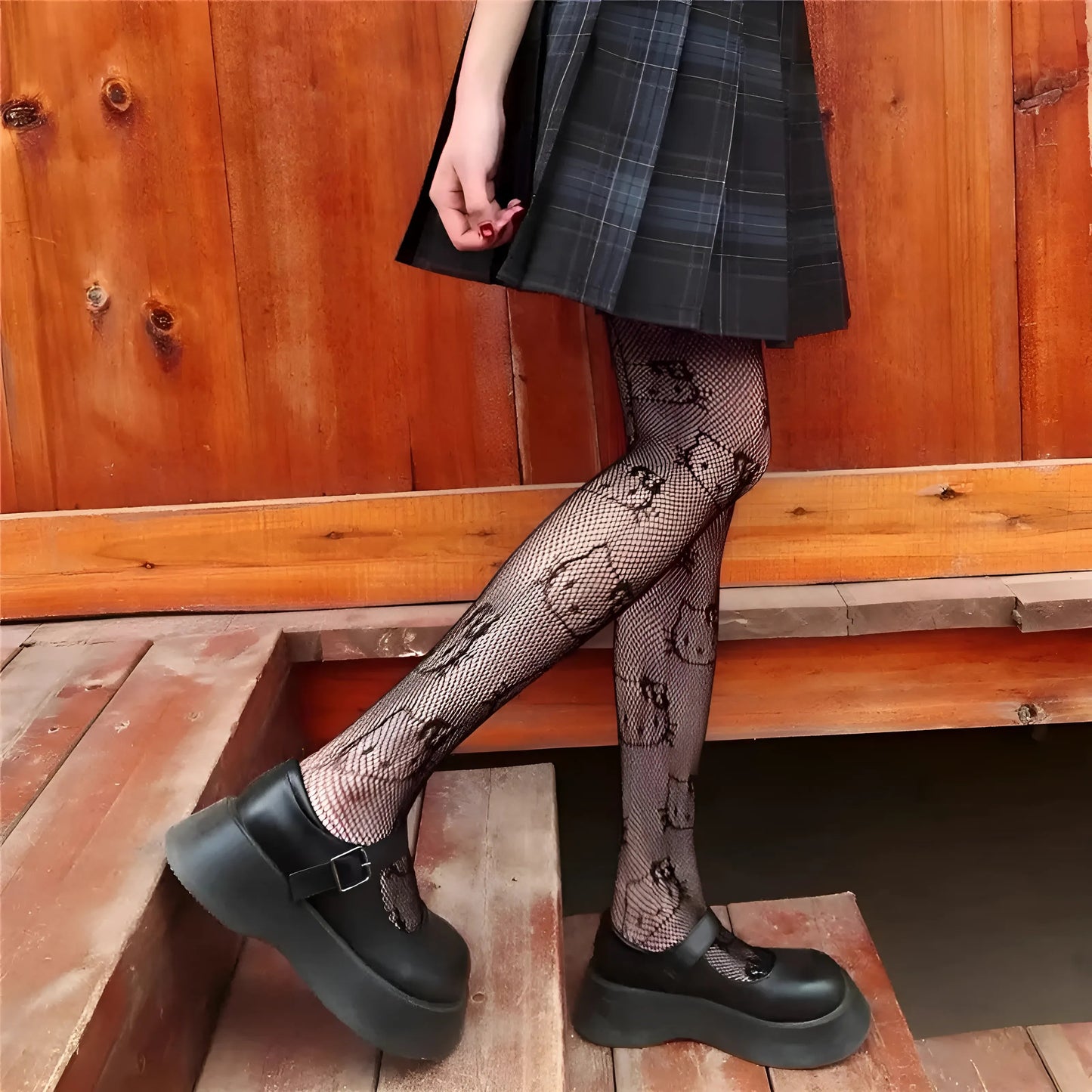 Collants à imprimé chat pour femmes