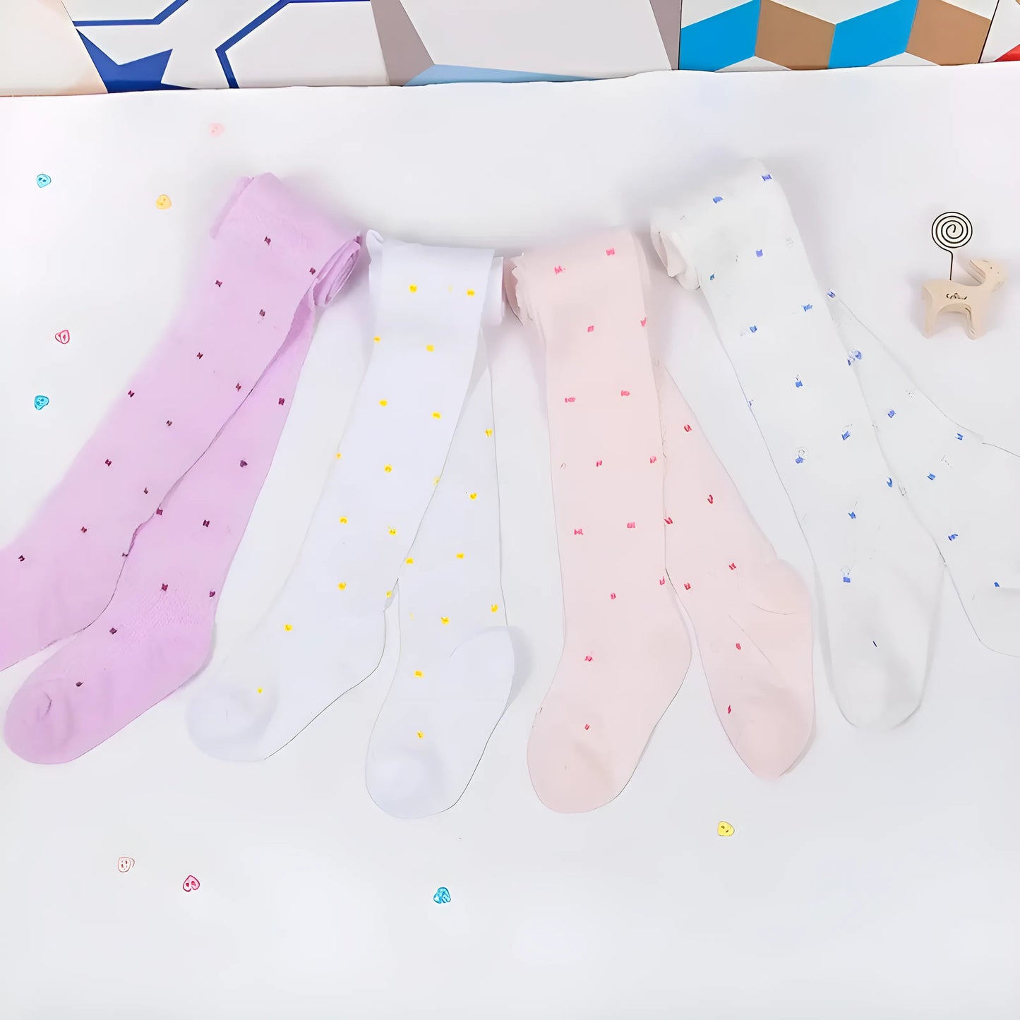 Collants pour enfants avec motif floral