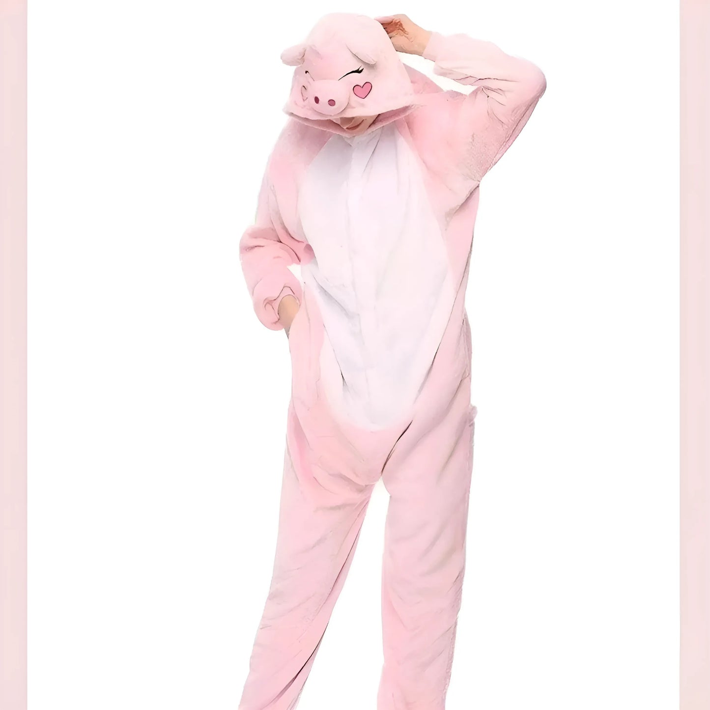 Combinaison en forme de cochon rose
