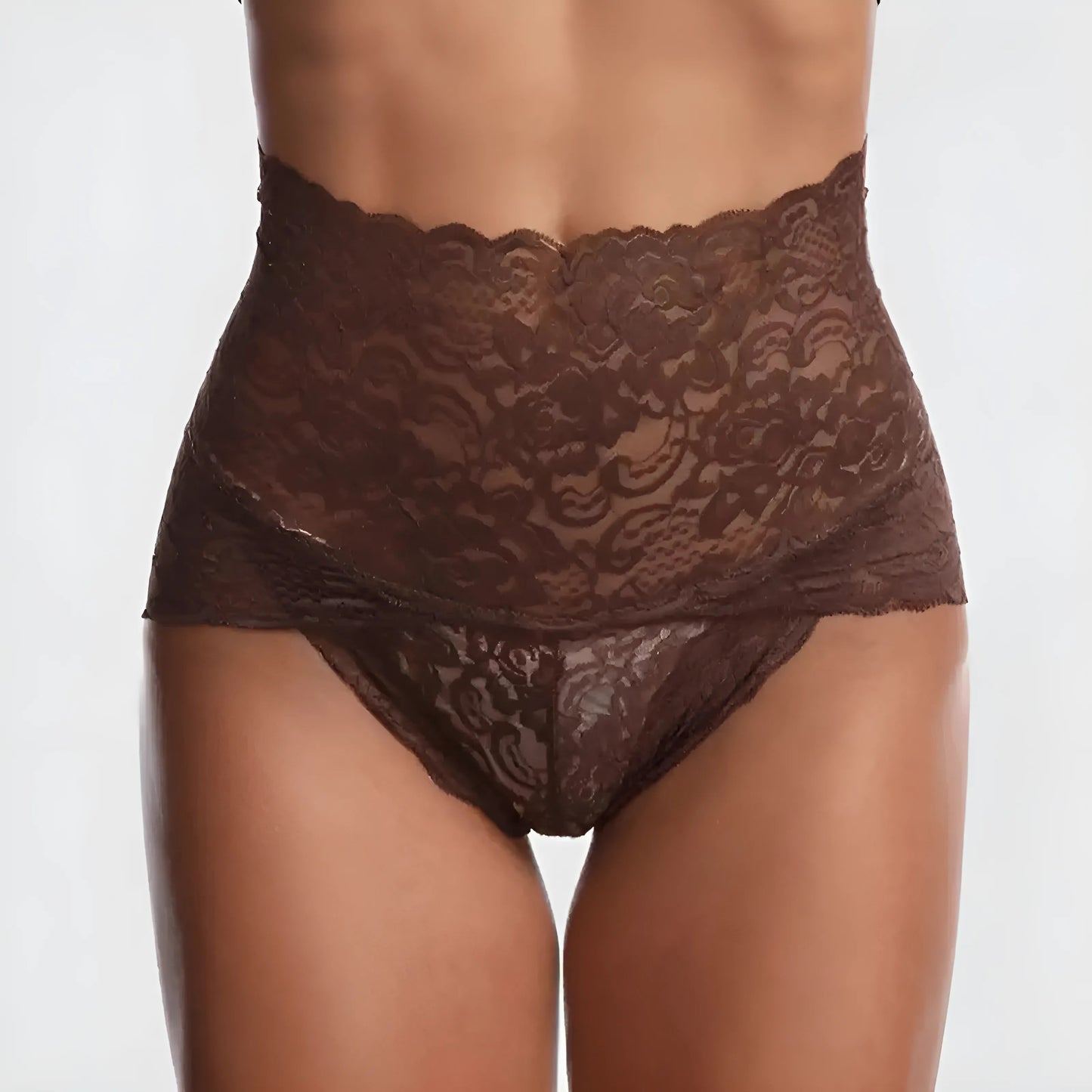 Culotte haute en dentelle