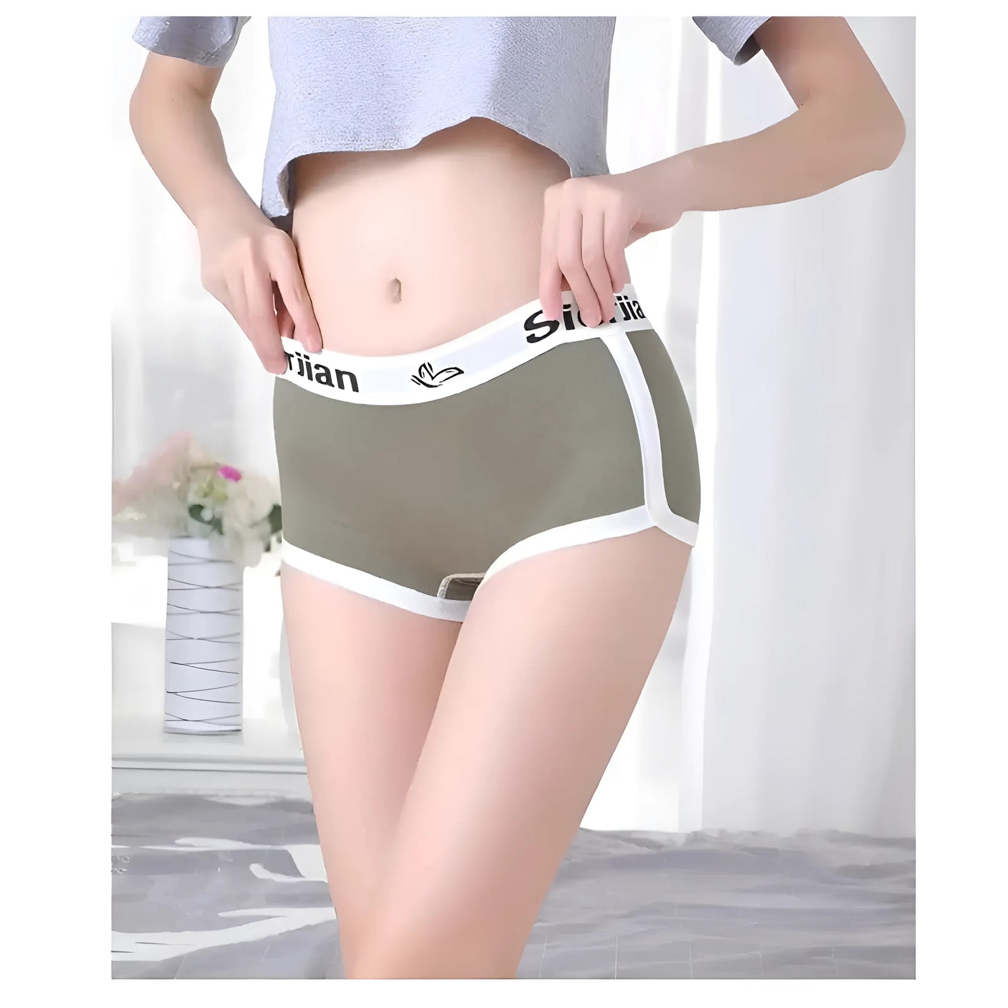Culottes de boxeur pour femmes avec passepoil