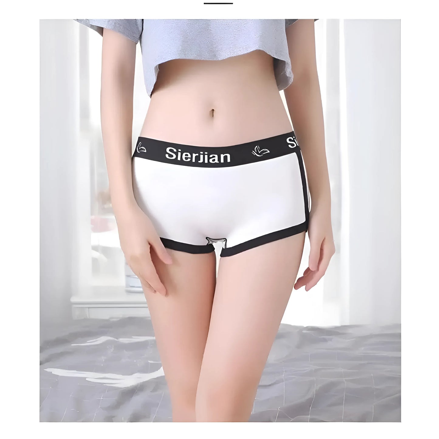 Culottes de boxeur pour femmes avec passepoil