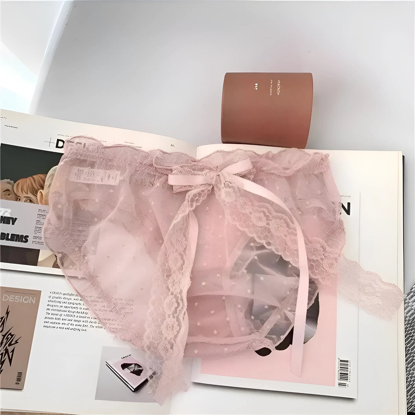 Culottes en dentelle avec détail en nœud