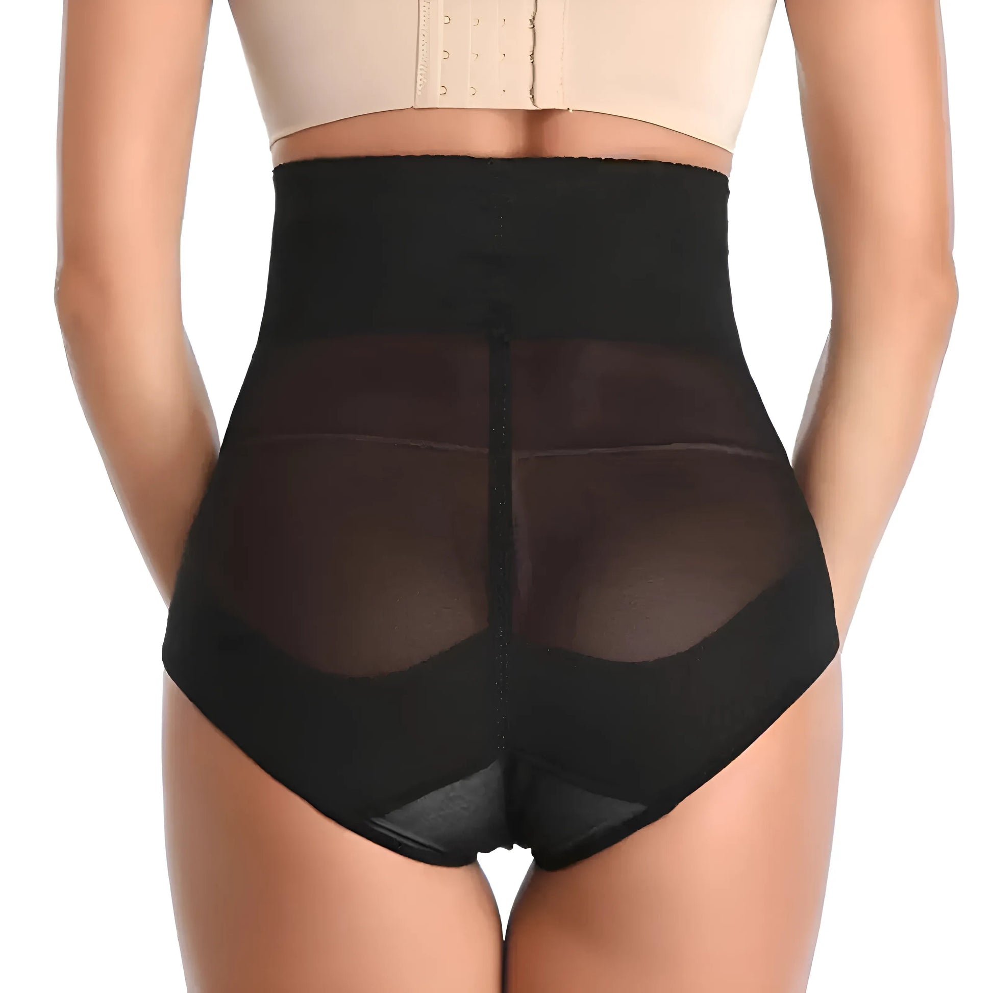 Culottes sculptantes taille haute avec détail en mesh