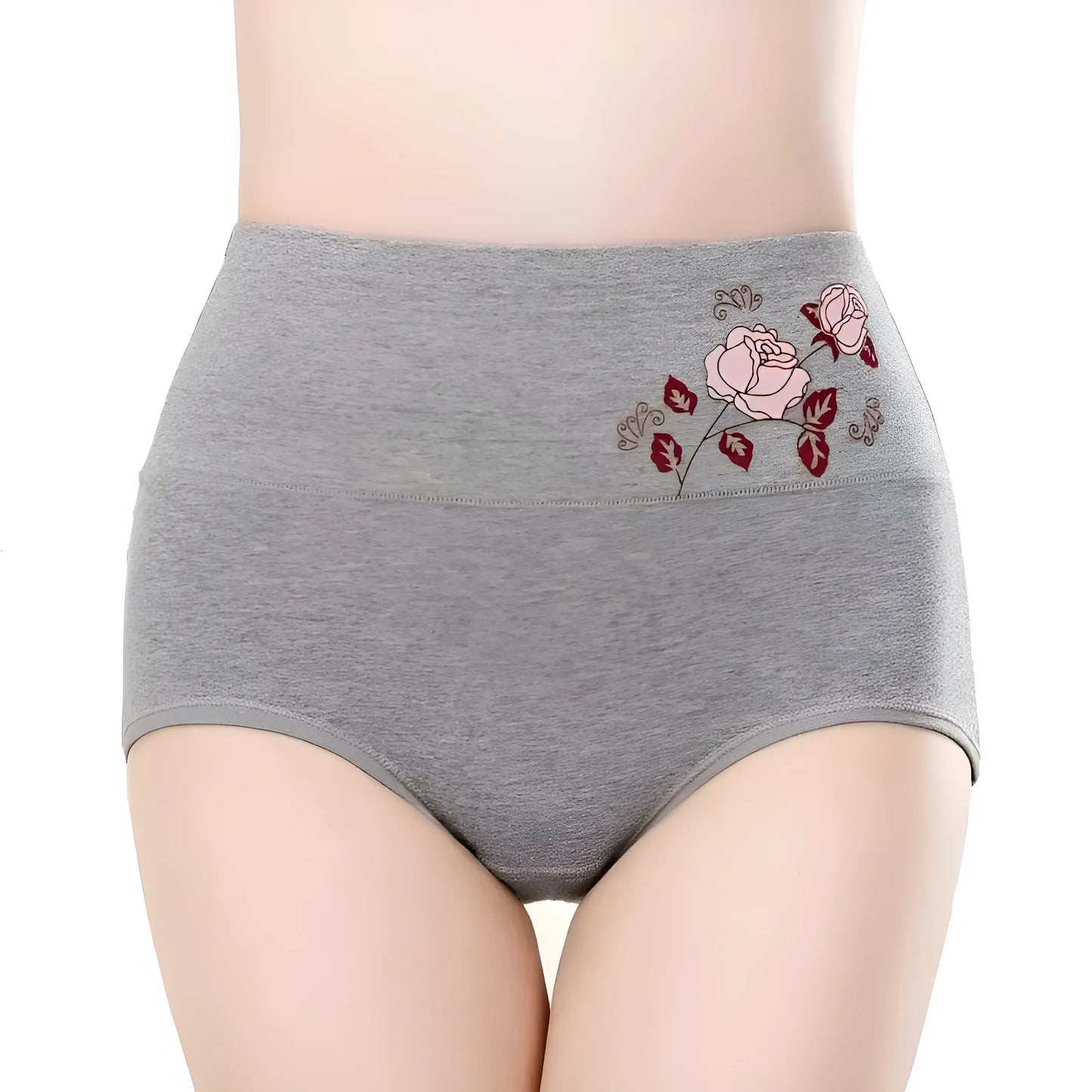 Culottes taille haute avec rose décorative