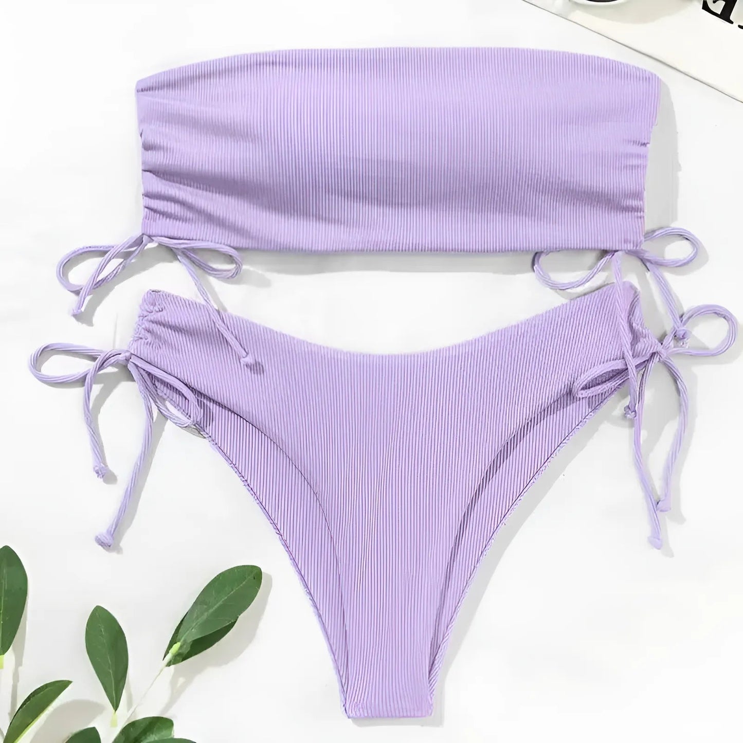 Ensemble de bikini deux pièces sans bretelles
