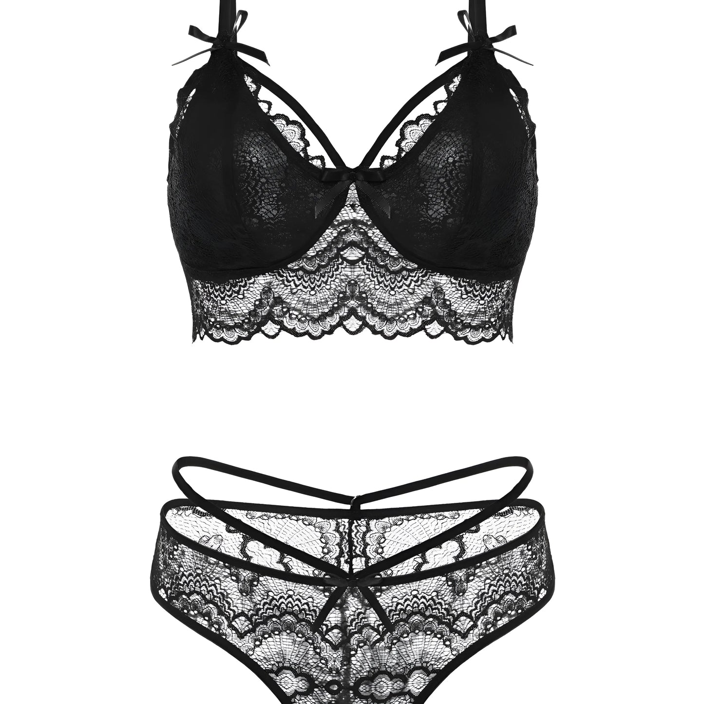 Ensemble de lingerie en dentelle avec bralette
