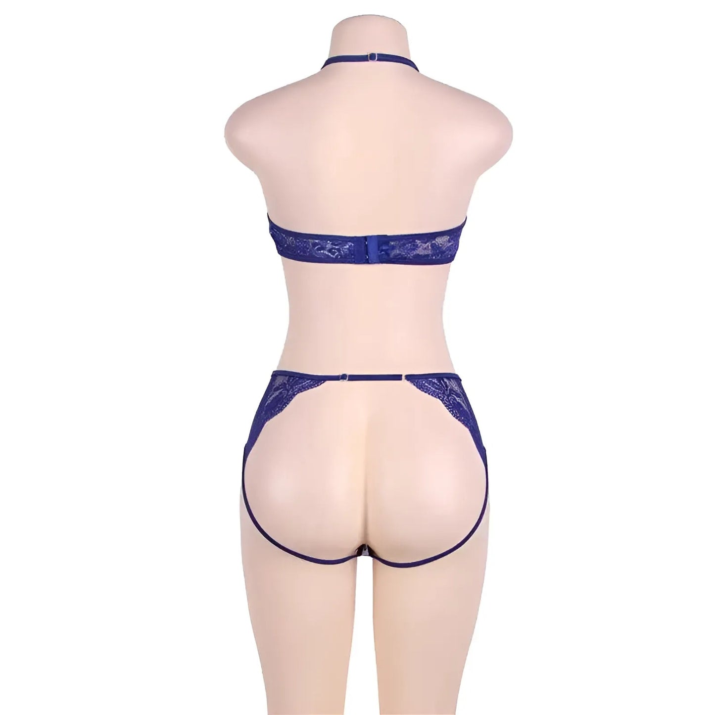 Ensemble de lingerie en dentelle avec découpes décoratives en grandes tailles