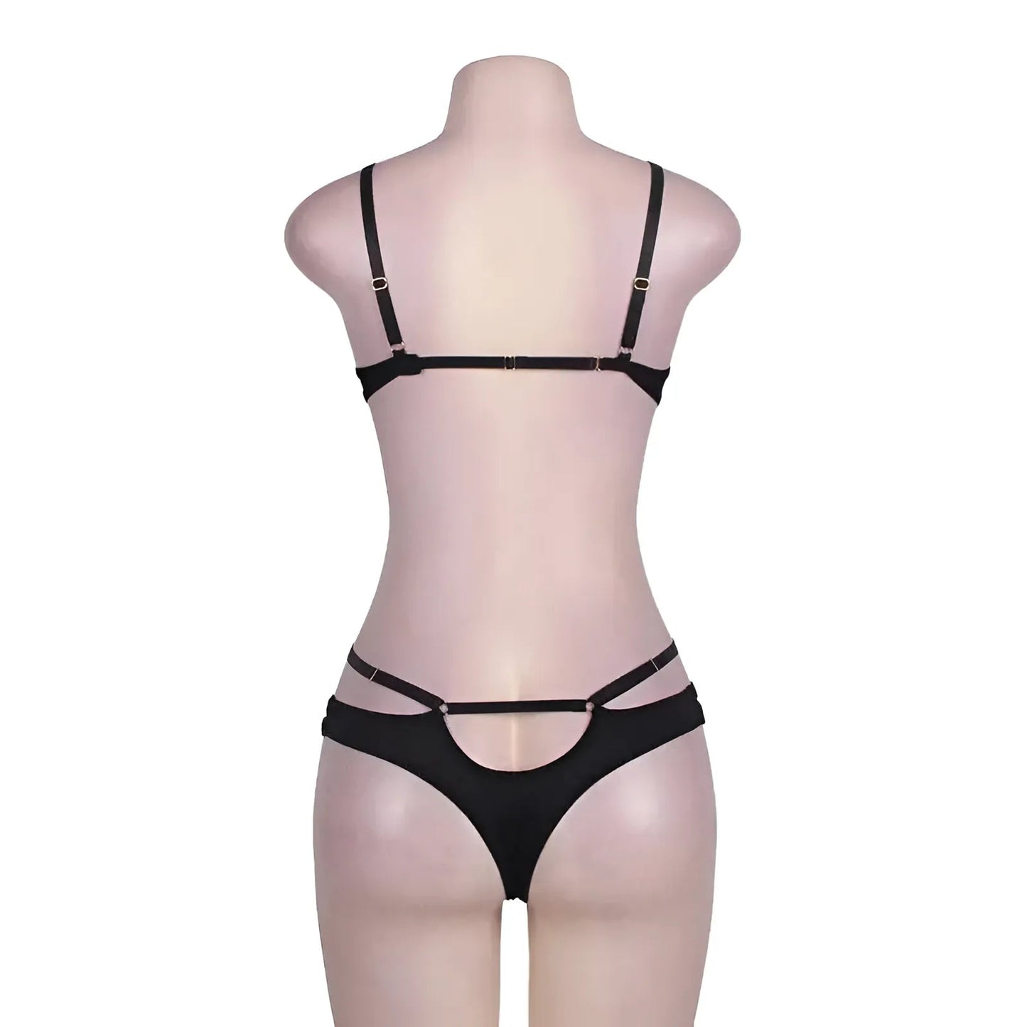 Ensemble de lingerie en dentelle avec des bretelles décoratives en grandes tailles