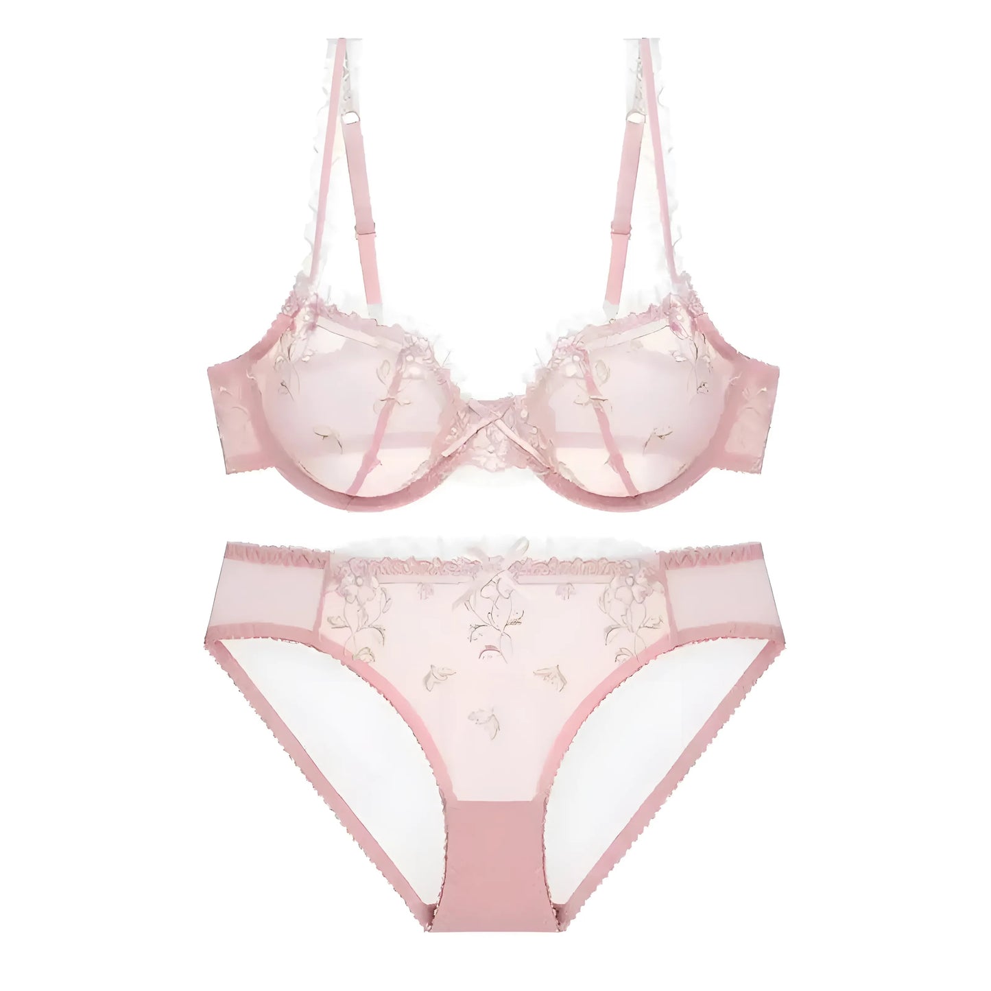 Ensemble de lingerie en dentelle florale