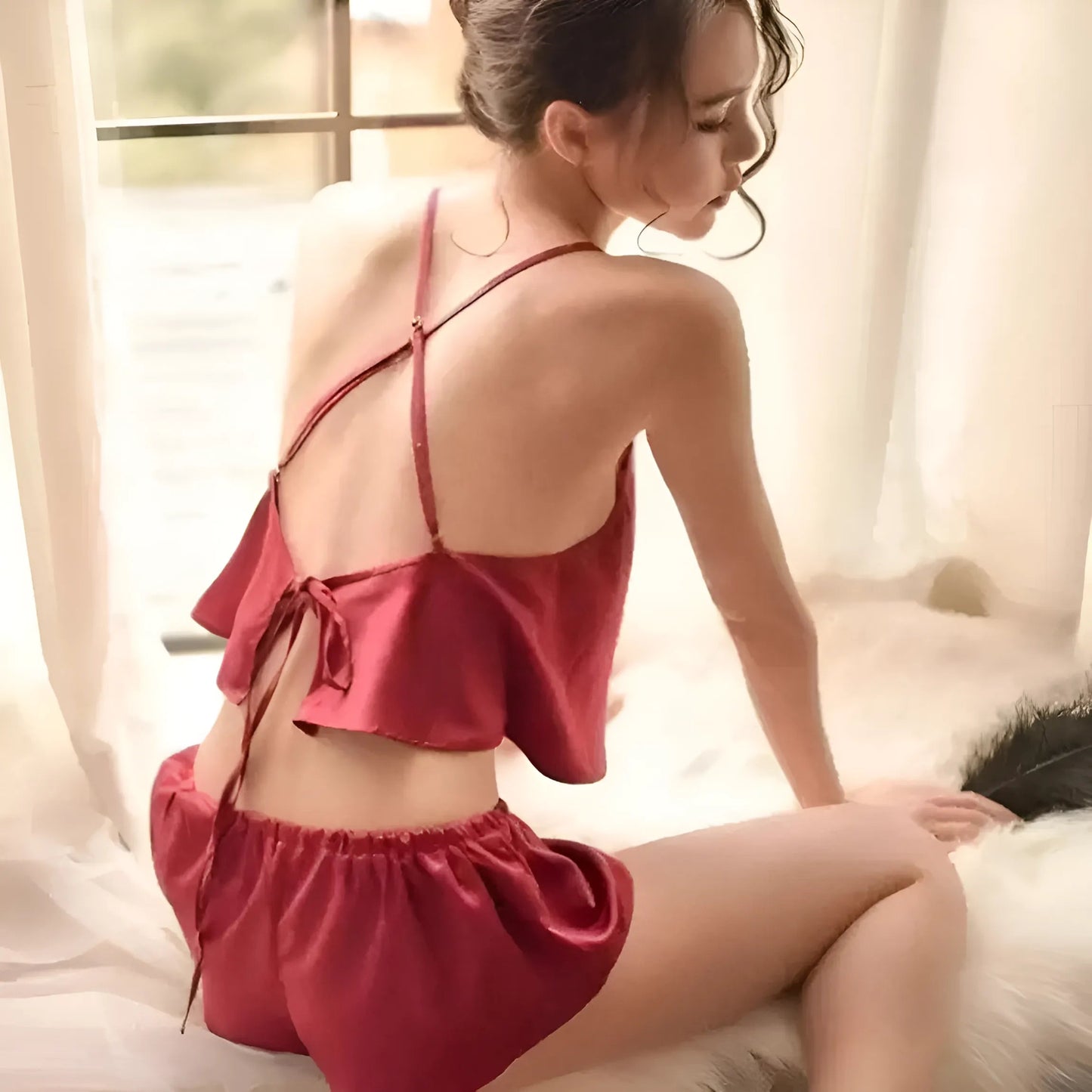 Ensemble de pyjama deux pièces classique pour femmes