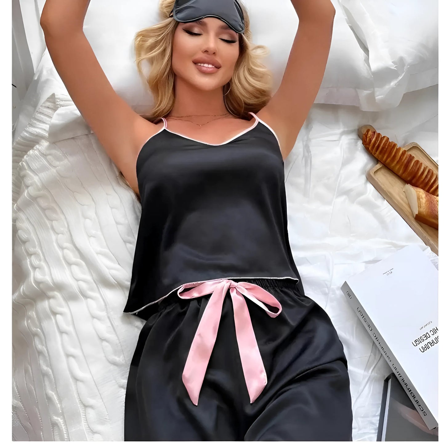 Ensemble de pyjama en soie pour femmes