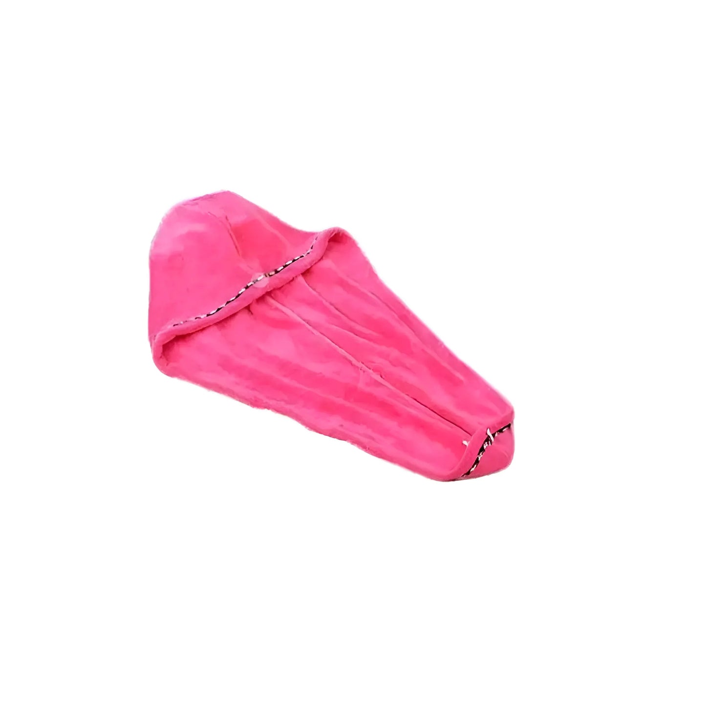 Framboise Serviette à cheveux décorative avec bordure