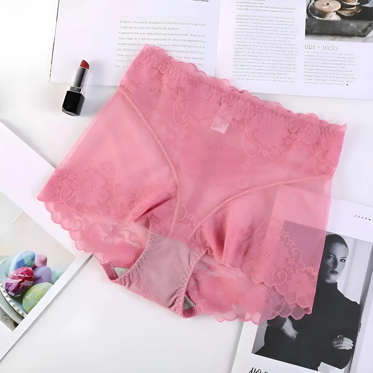 Framboise Shorts en boxer transparents pour femmes