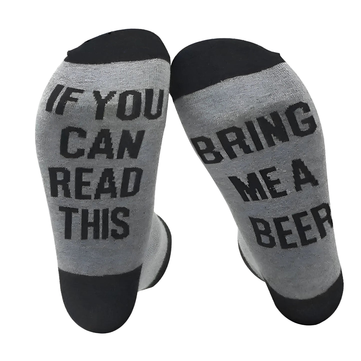 Gris Chaussettes pour hommes avec des citations amusantes