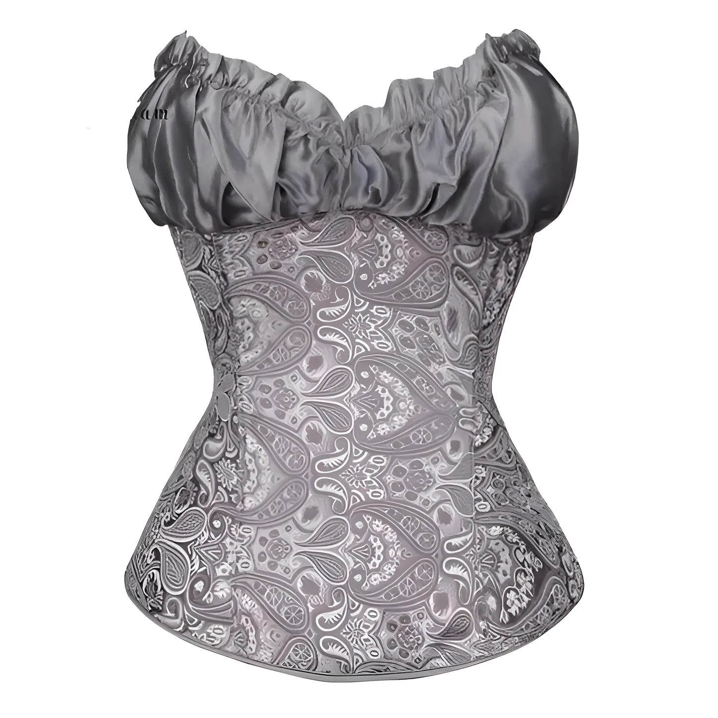 Gris Corset féminin avec haut décoratif