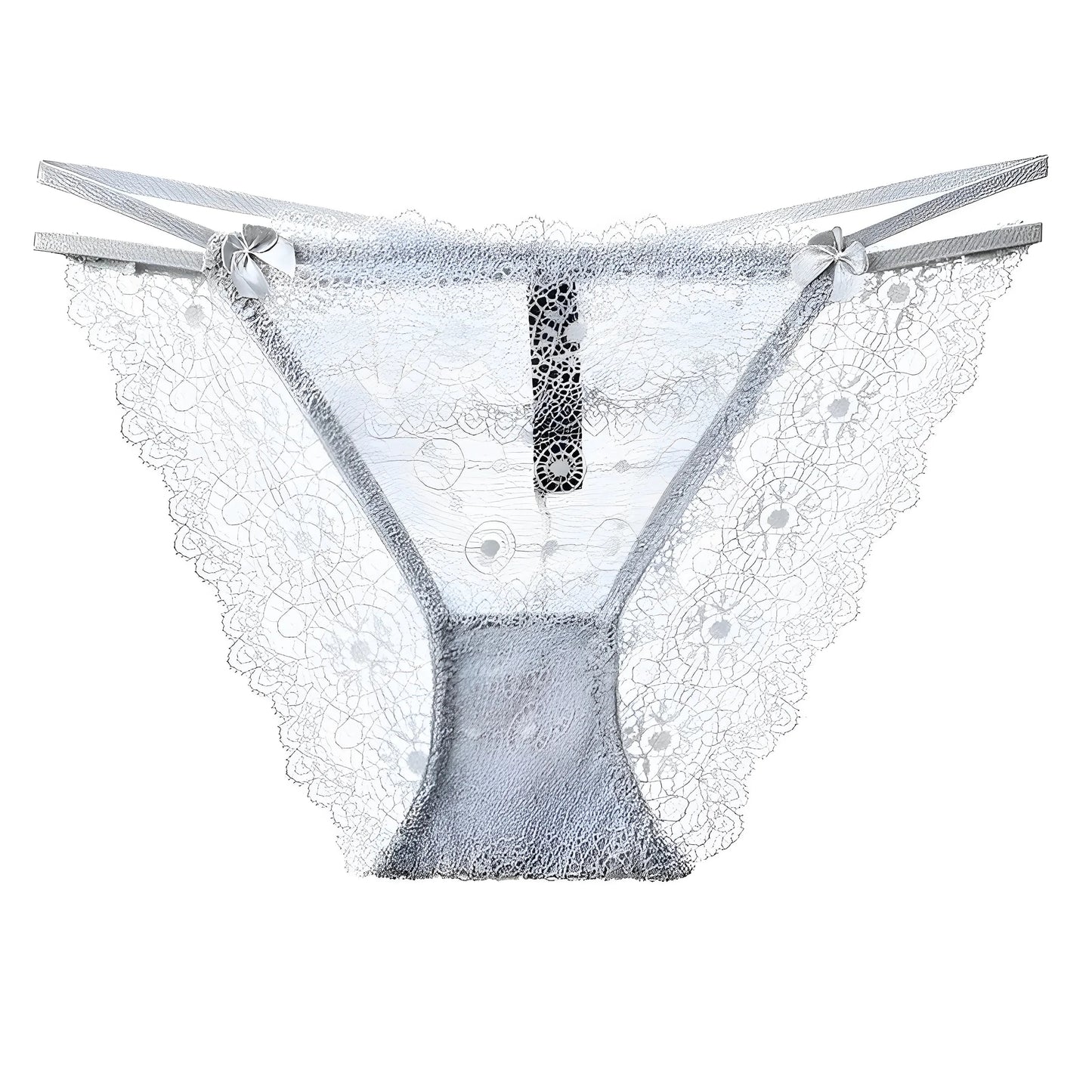 Gris Culottes en dentelle avec des bretelles