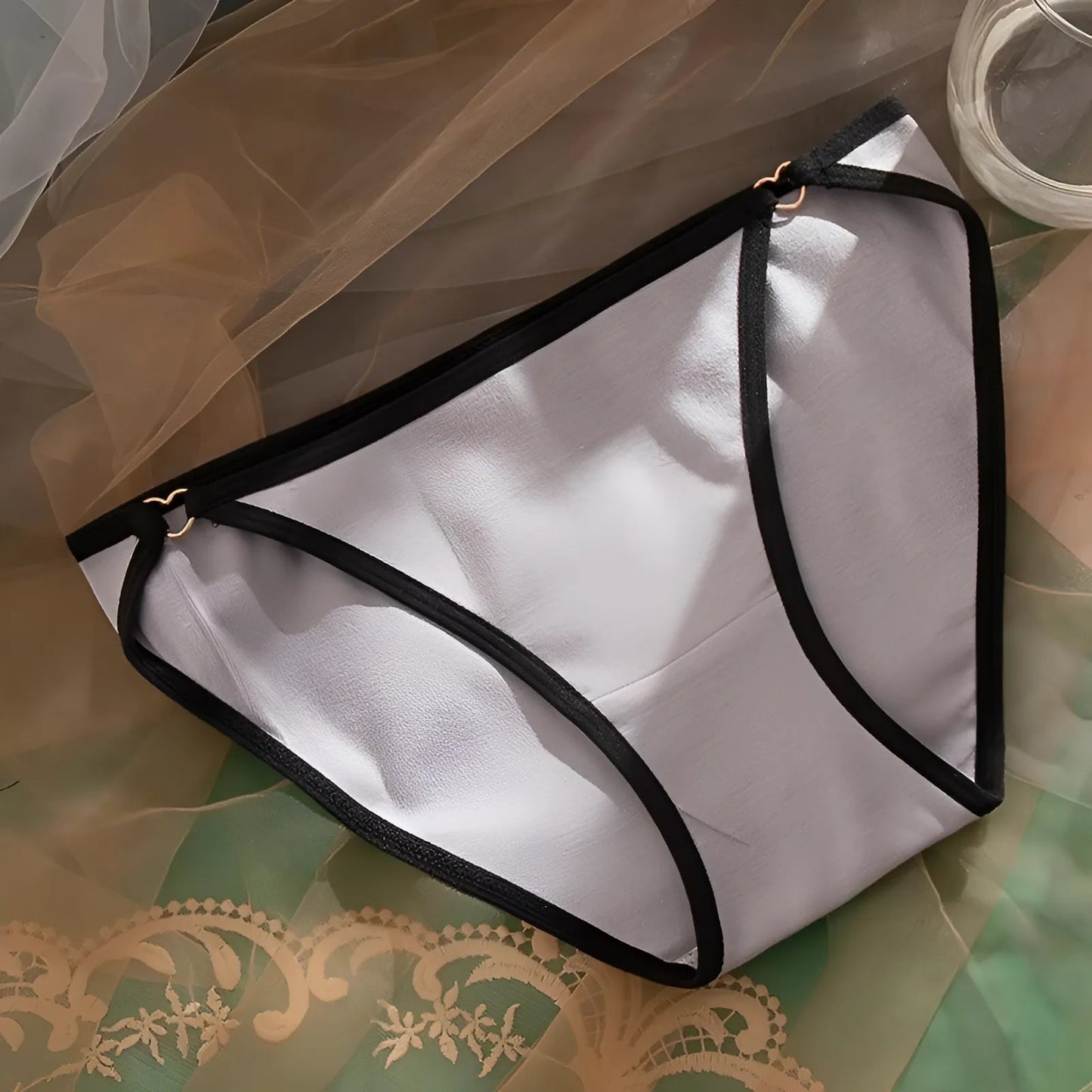Gris Culottes pour femmes avec garniture décorative