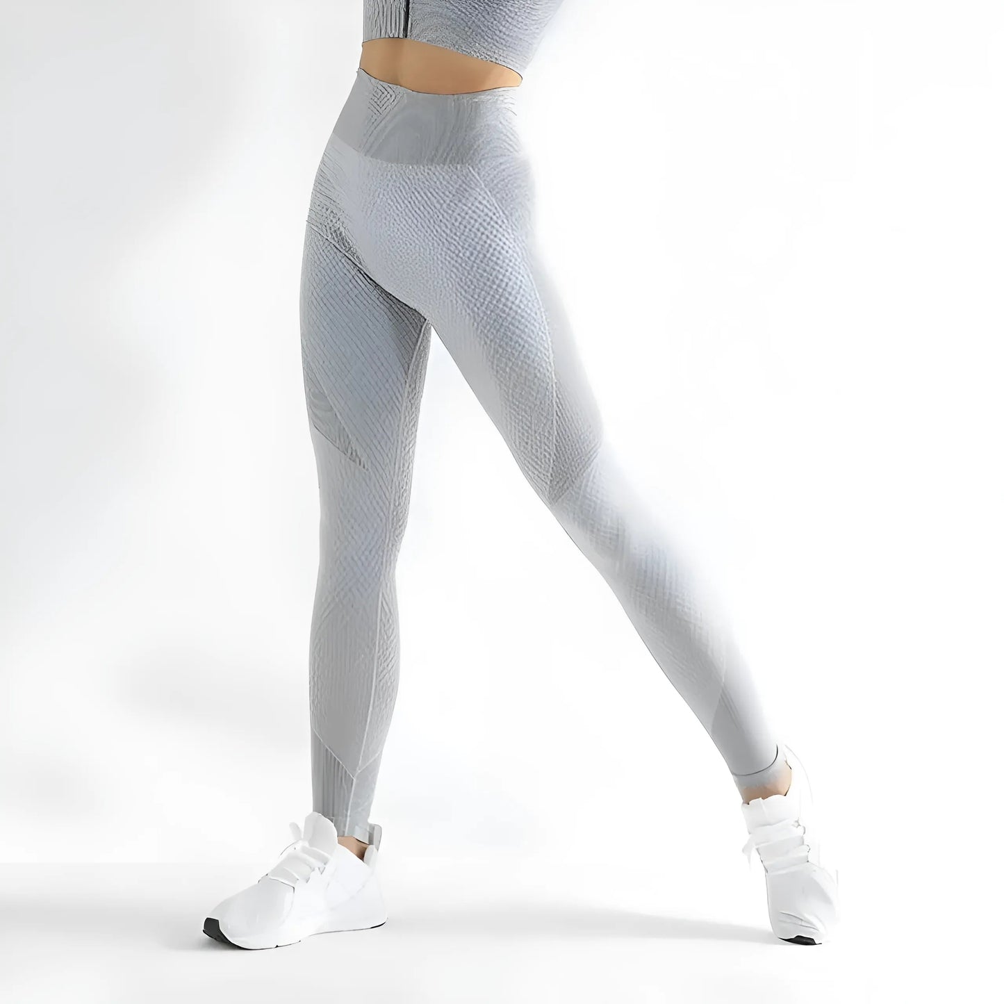 Gris Effet Push-Up Leggings de Sport