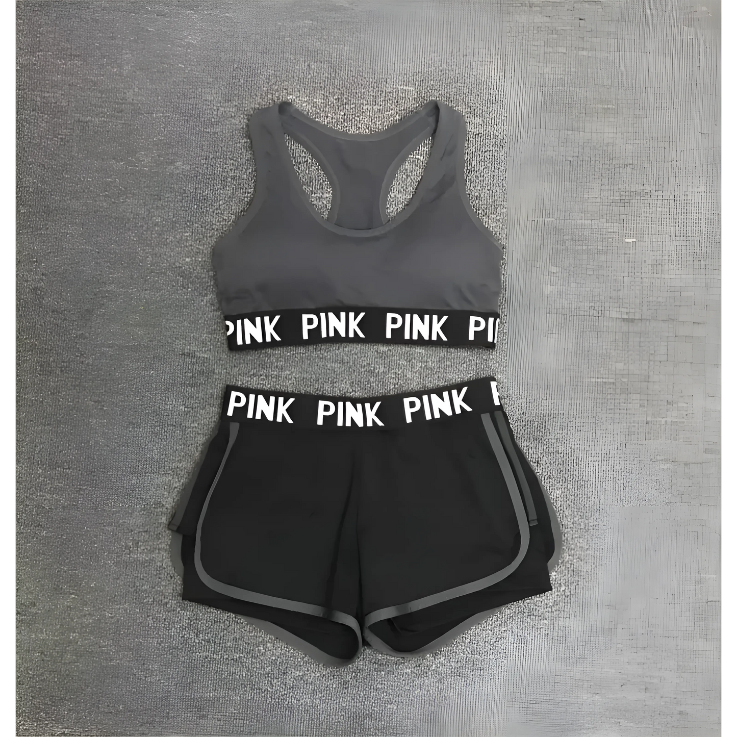 Gris Ensemble de sport rose