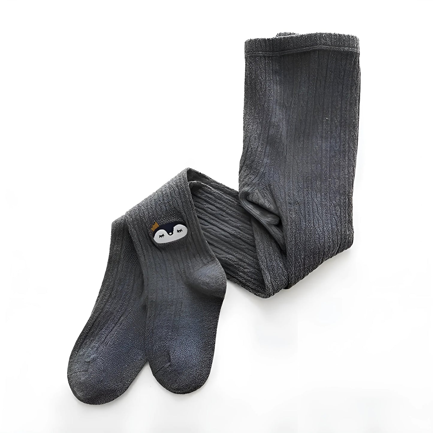 Gris foncé Collants pour enfants avec des motifs d'animaux