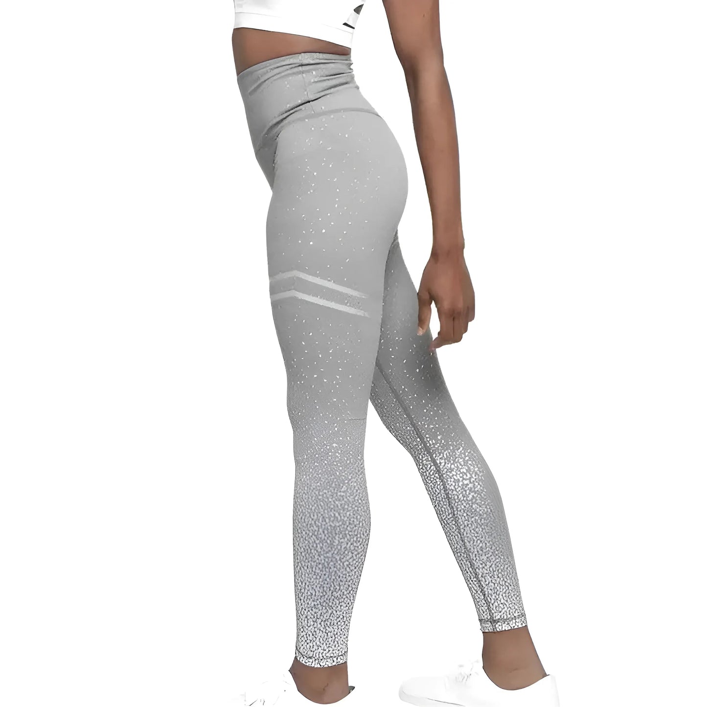 Gris Ombre Effet Leggings de Sport