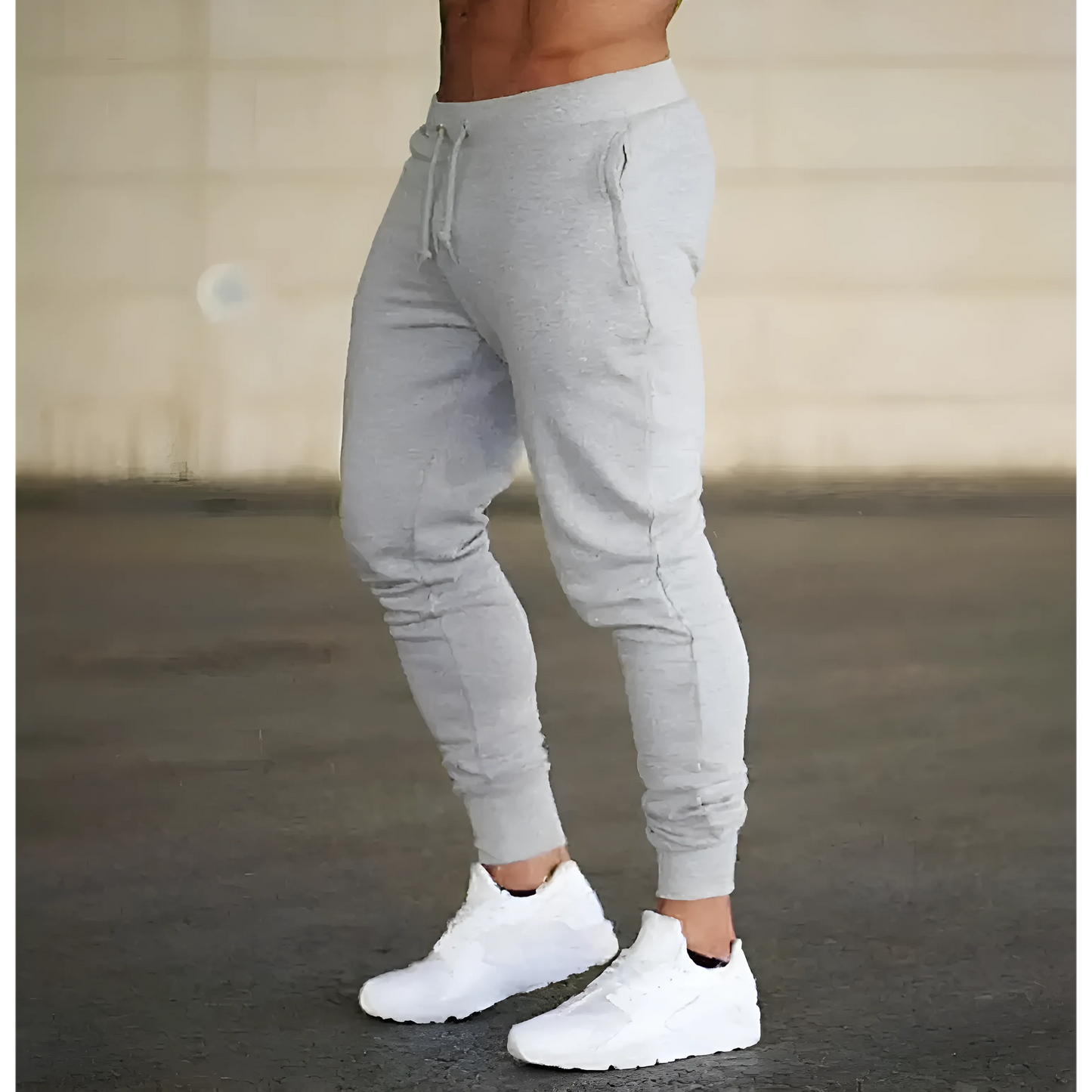 Gris Pantalons de survêtement classiques