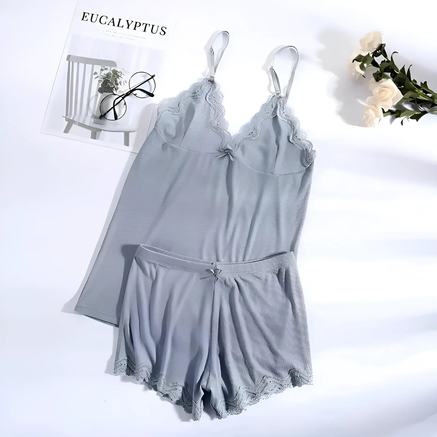 Gris Pyjamas classiques pour femmes