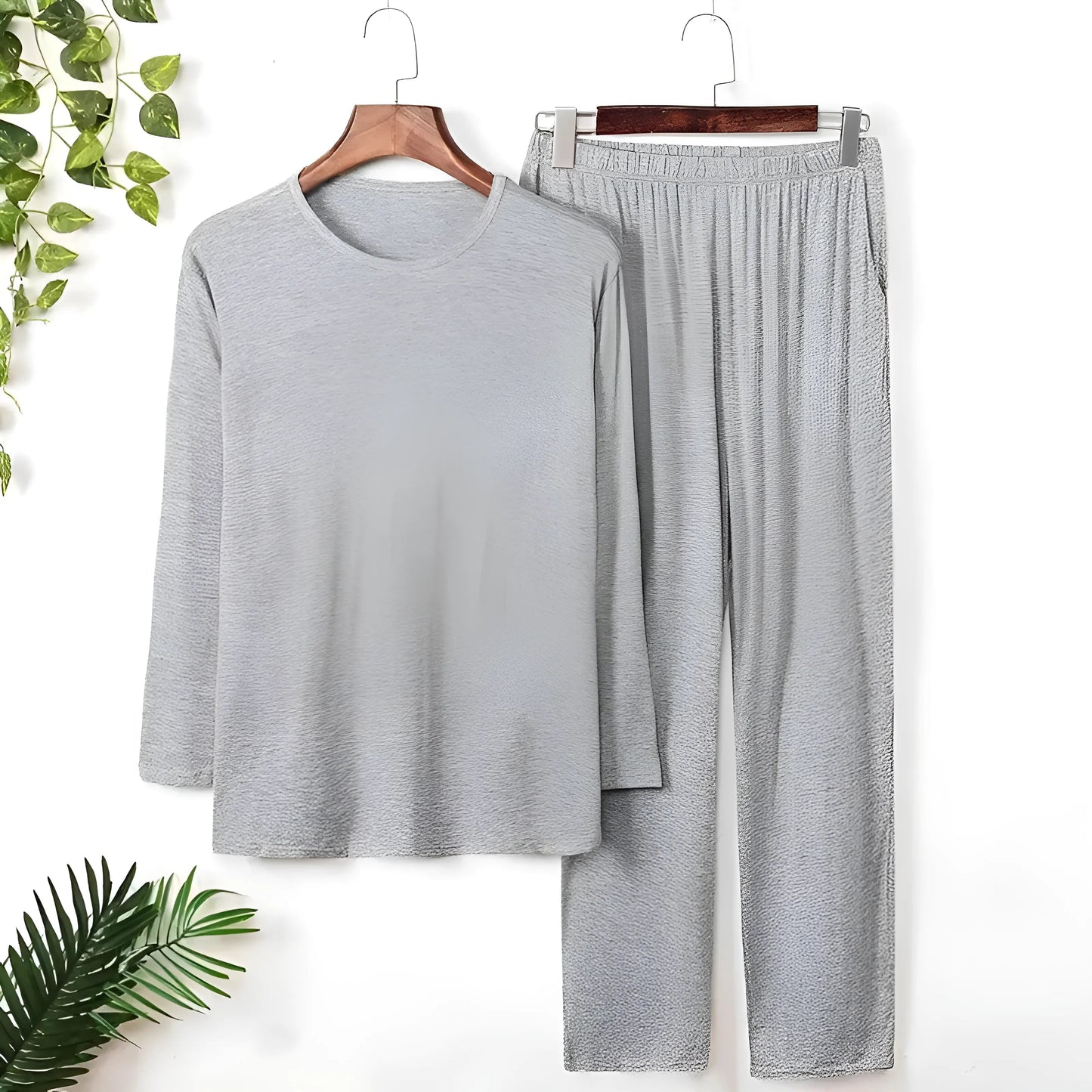 Gris Pyjamas classiques pour hommes