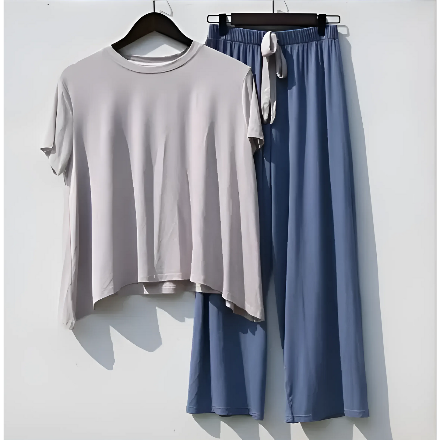Gris Pyjamas pour femmes avec pantalons longs