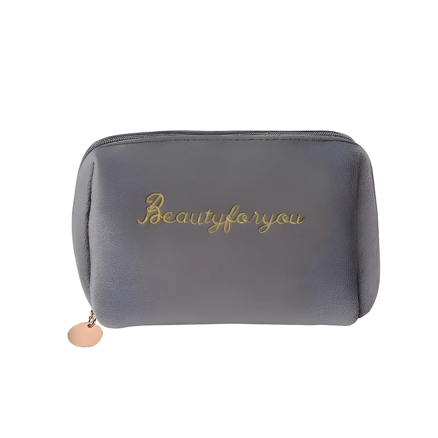 Gris Sac cosmétique zippé compact
