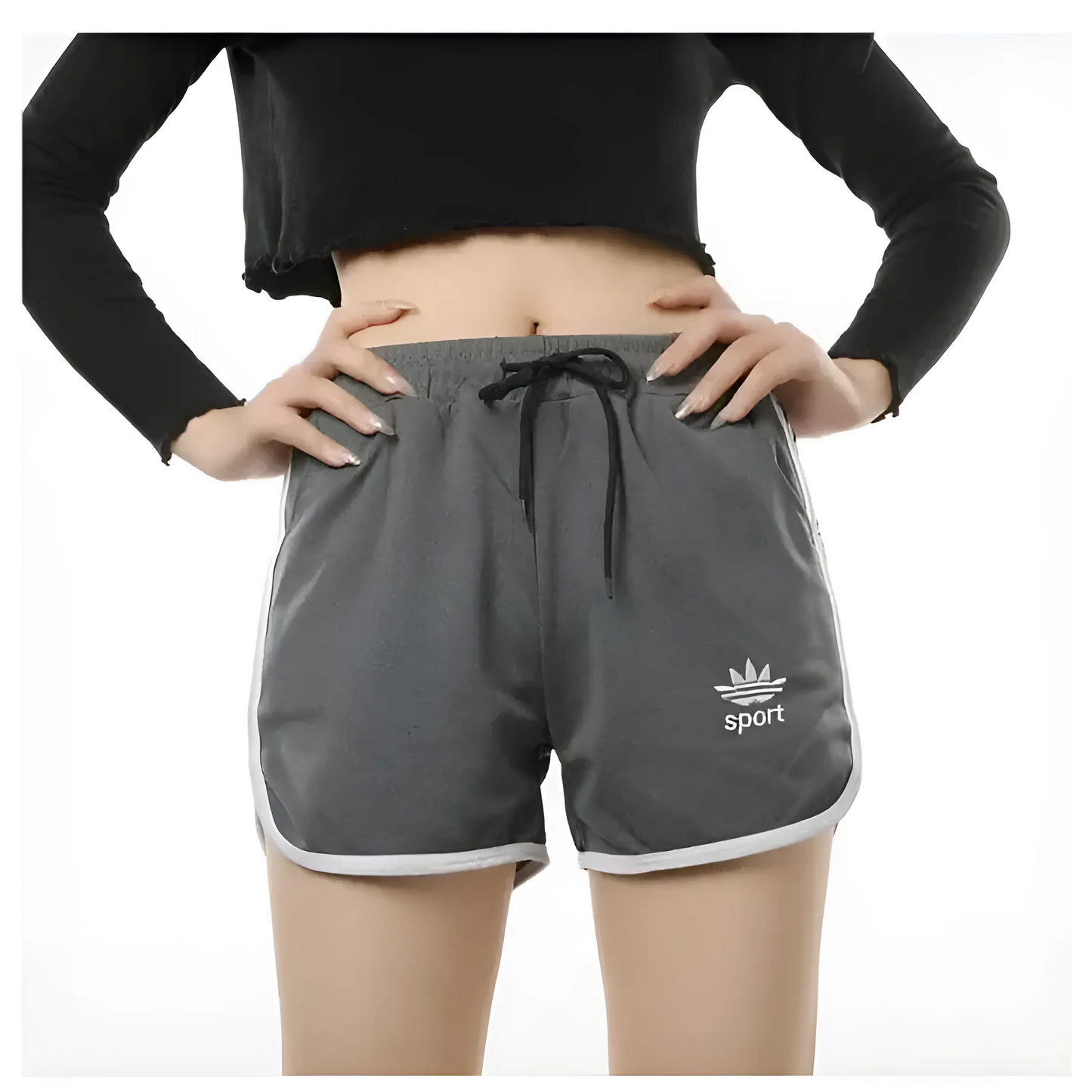 Gris Shorts de sport classiques