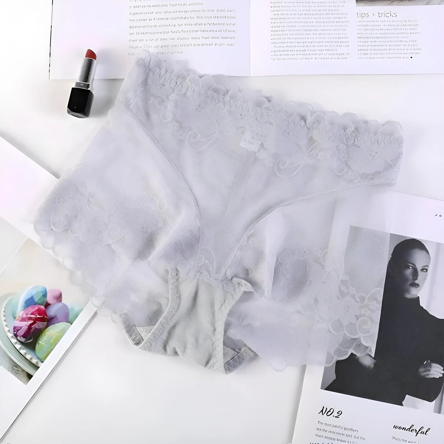 Gris Shorts en boxer transparents pour femmes