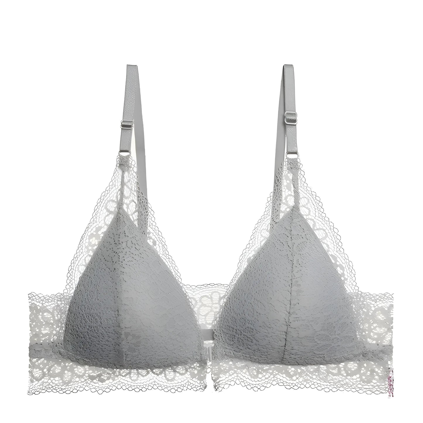 Gris Soutien-gorge en dentelle