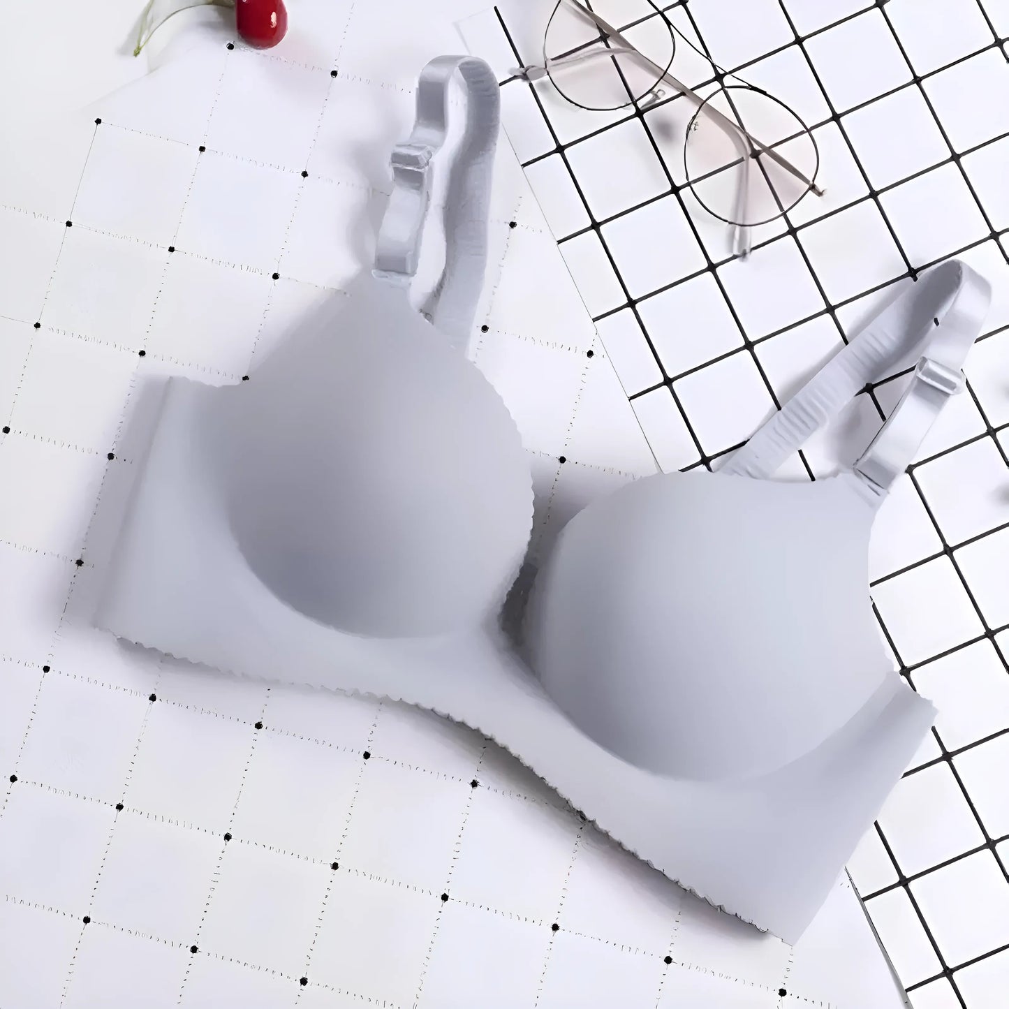 Gris Soutien-gorge push-up sans couture