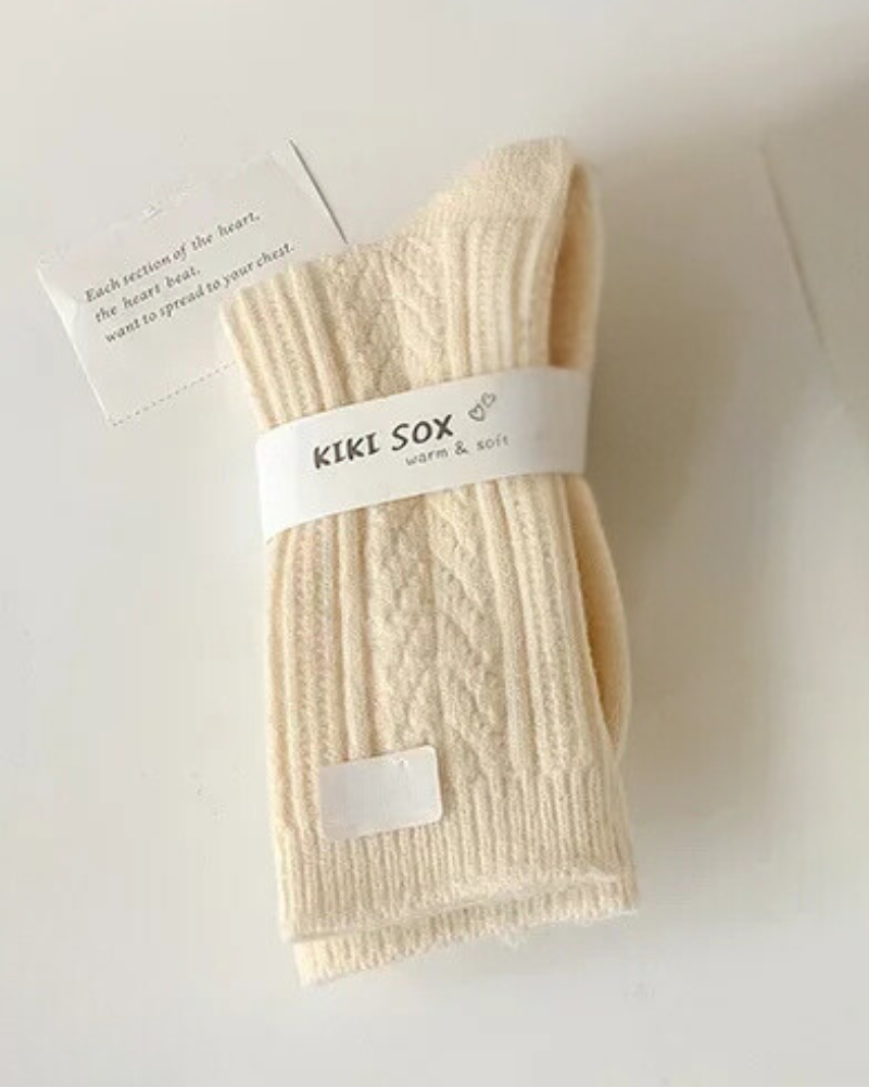 Chaussettes longues et chaudes à motif