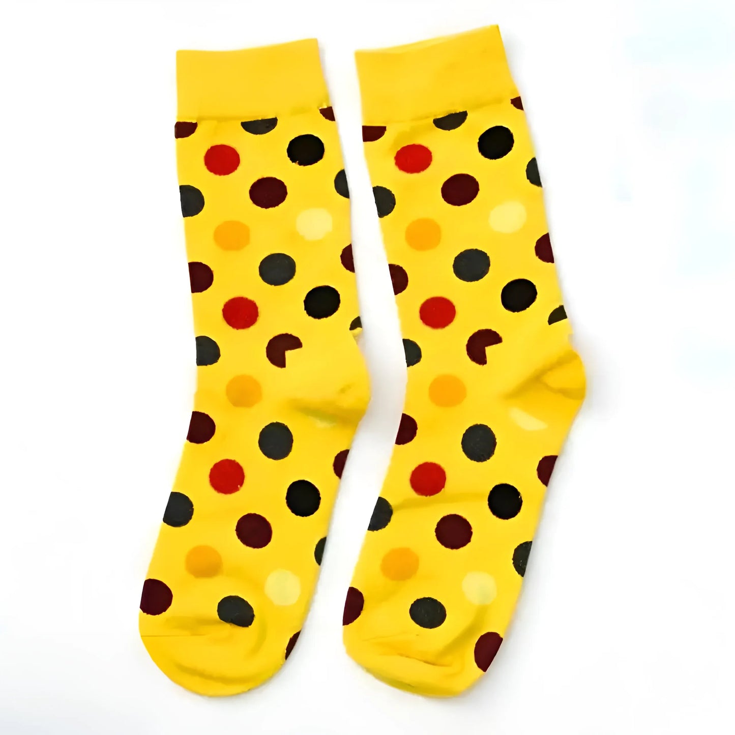 Jaune Chaussettes à pois pour hommes