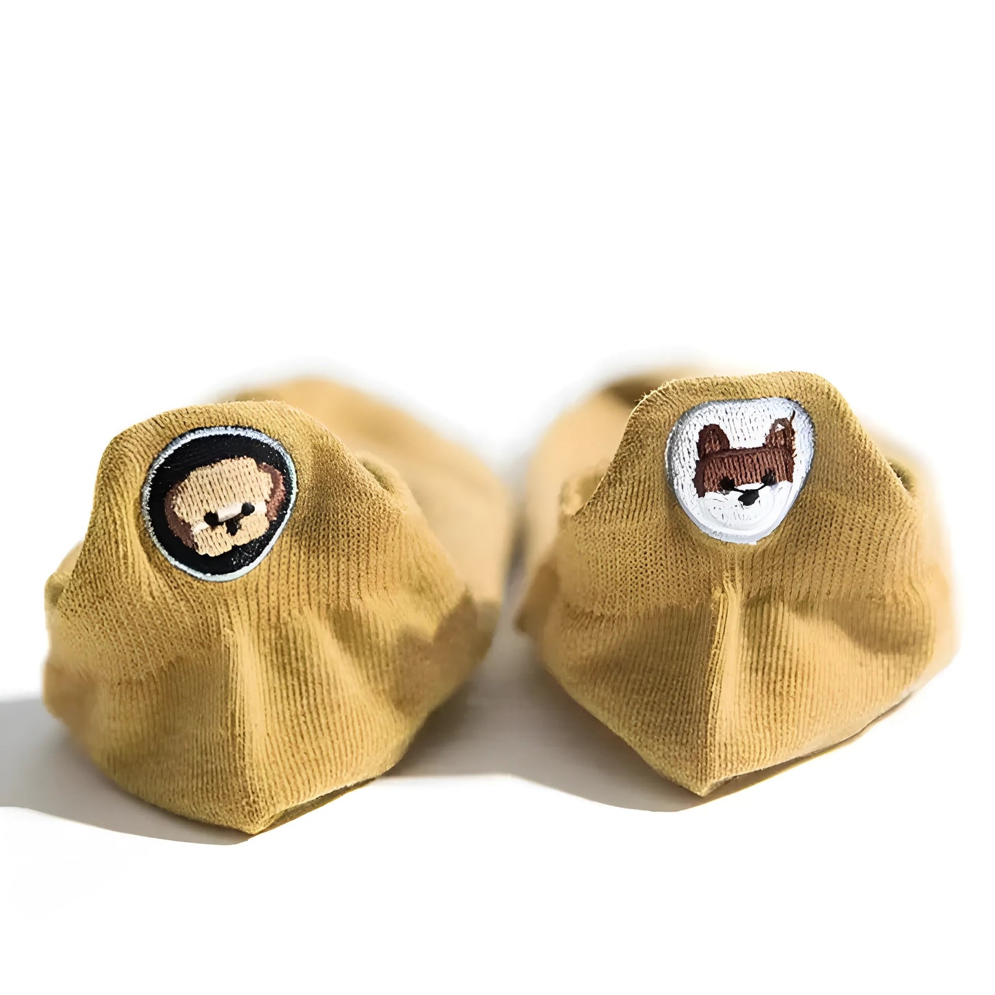 Jaune Chaussettes pour femmes avec talon allongé
