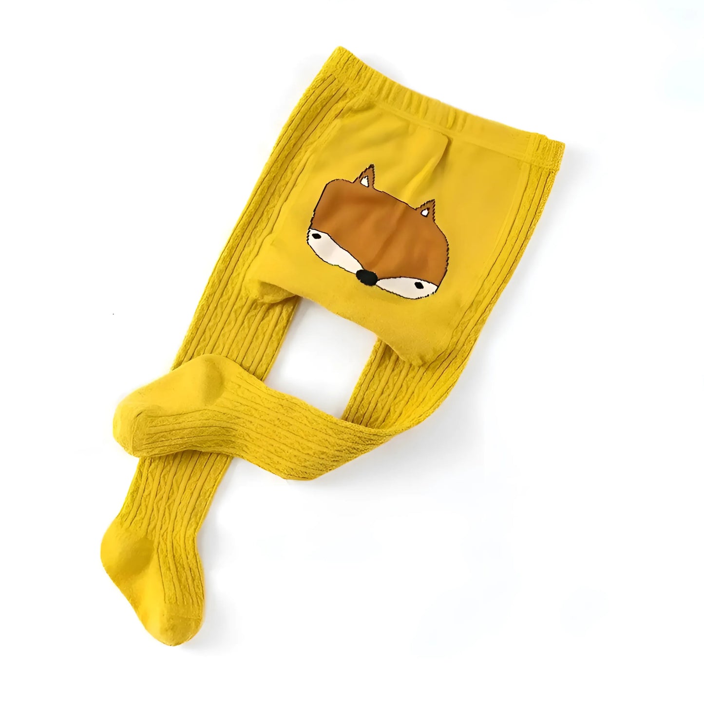 Jaune Collants pour enfants avec des motifs d'animaux